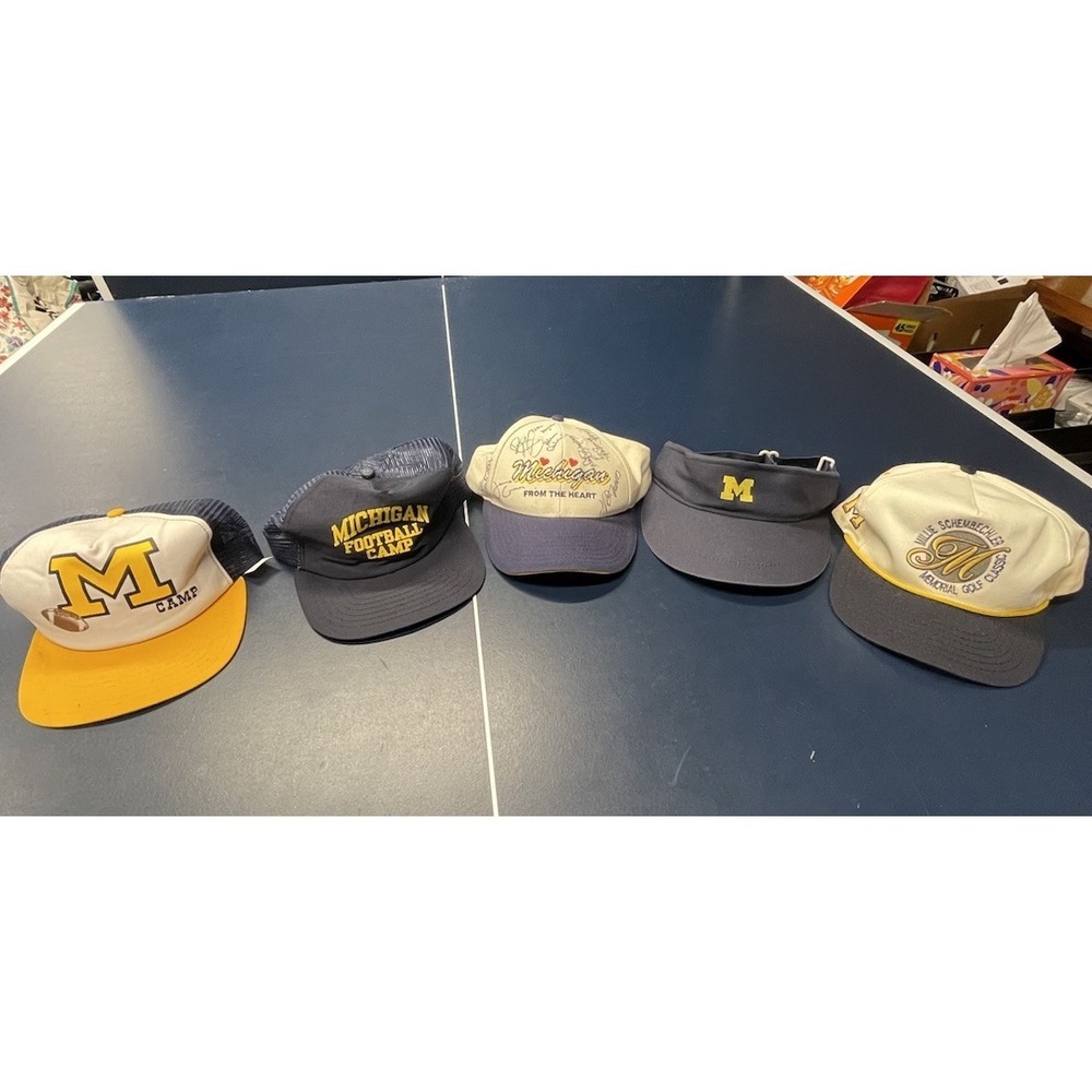 Vintage Michigan Wolverines Hat Lot